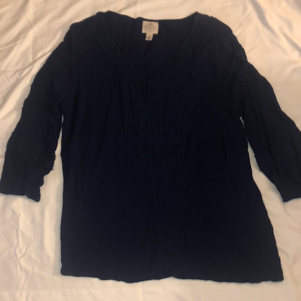 Navy Rayon Blouse